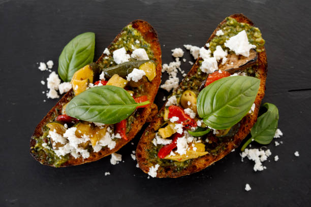 Bruschetta de Legumes Frescos: Receita Italiana Fácil - receita deliciosa profissional - passo 2