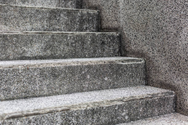 istock Old and dirty concrete stairs texture background 1158744012