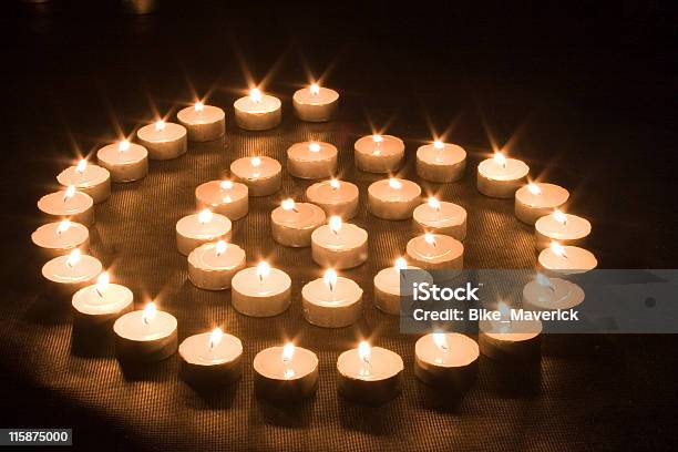 Candle Spire Stock Photo - Download Image Now - Black Background, Burning, Candle