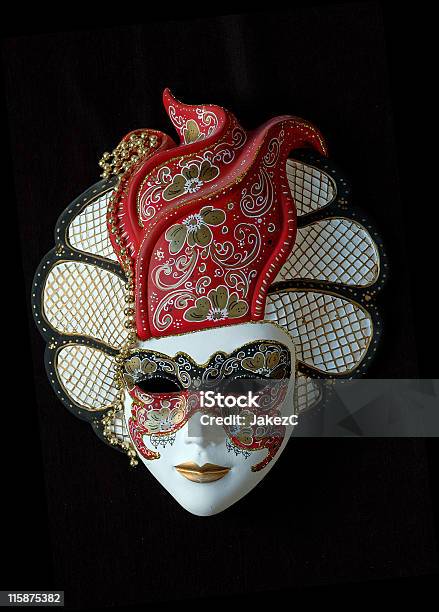Handgefertigte Venezianische Maske Rot Stockfoto und mehr Bilder von Folk - Folk, Italien, Italienische Kultur