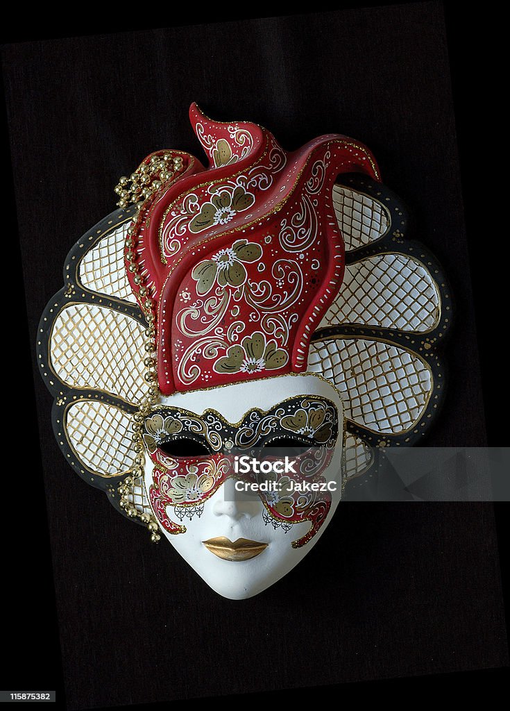 Вручную Венецианская маска (красный - Стоковые фото Италия роялти-фри