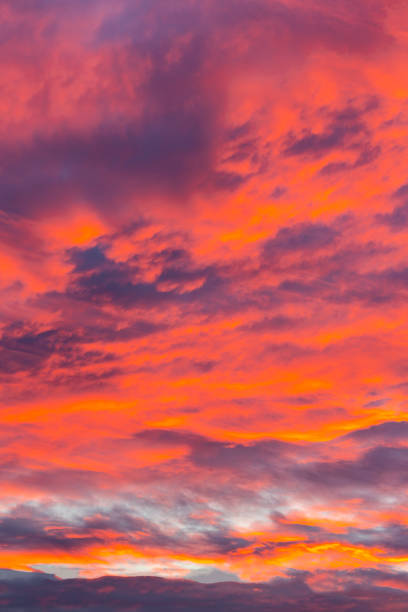 istock Dramatic red sunset, with beautiful cloudscape in autumn 1158754098
