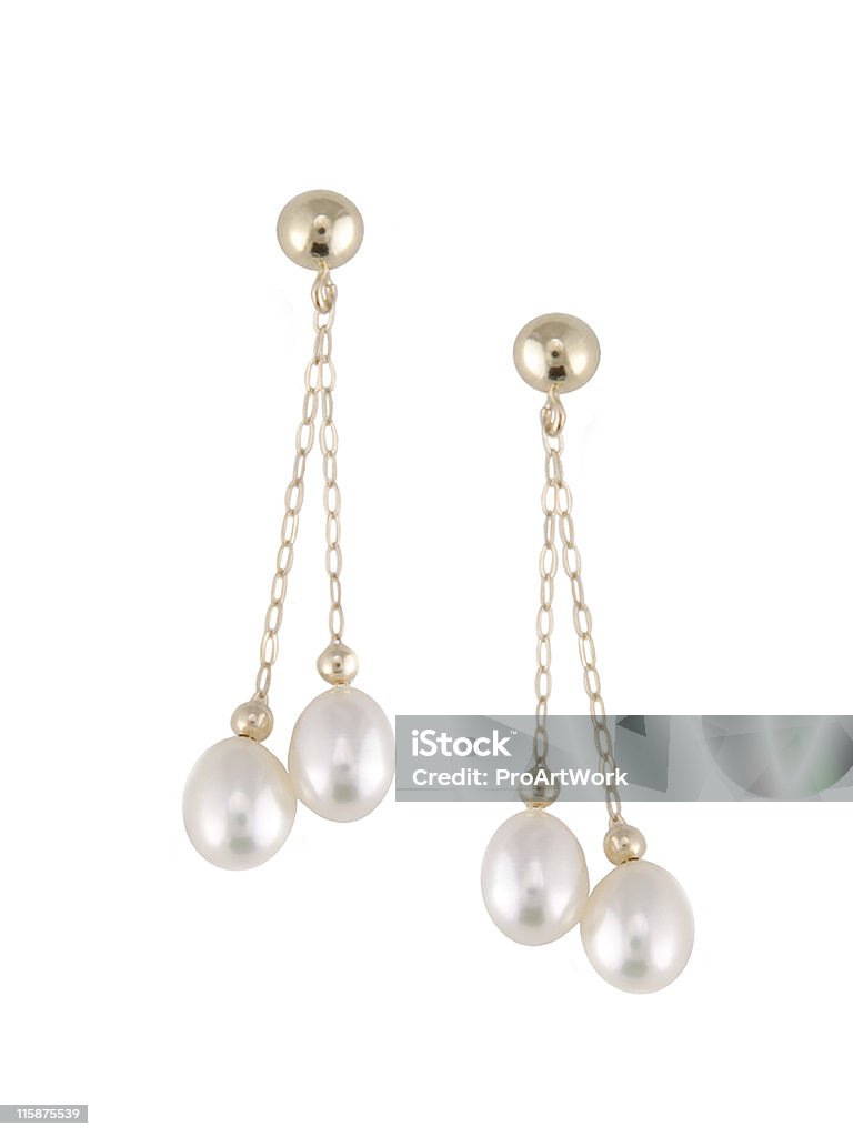 Gold Pearl Earings Gold pearl earings. Pearl Earring Stock Photo