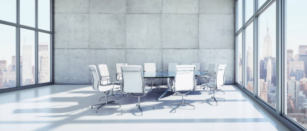 istock Office loft in high-rise building with a view 1158759003