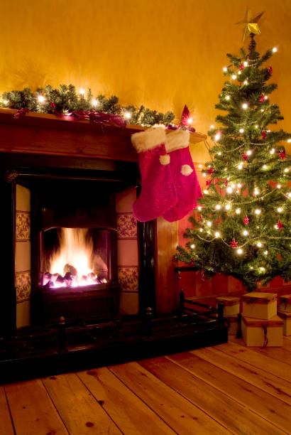 istock Traditional Christmas scene from an angle 115875927
