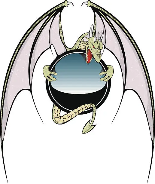 Vector illustration of vector dragon