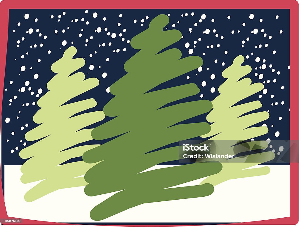 Abstrait arbres de Noël - clipart vectoriel de Arbre libre de droits