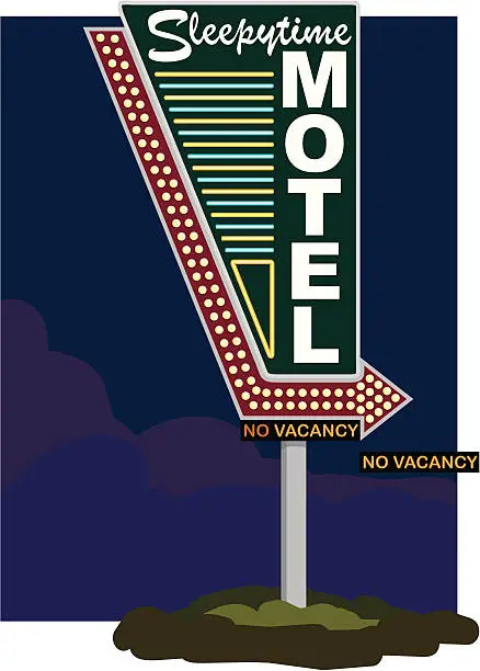 Vector illustration of Sleepytime Motel