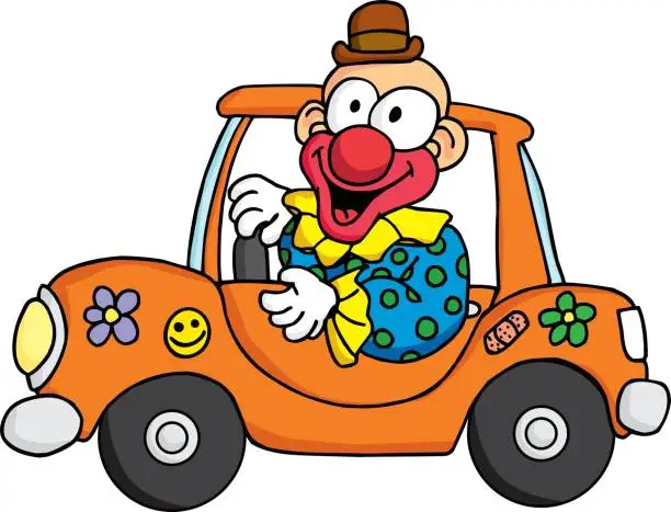 Vector illustration of Clown Car 2