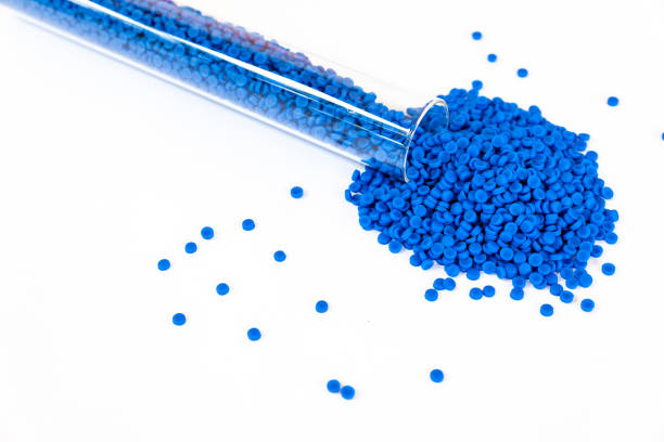 istock Close-up of plastic polymer granules, polymer plastic, polymer pallet, Plastic ball. 1158764962