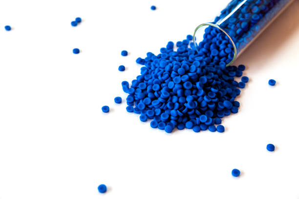 istock Close-up of plastic polymer granules, polymer plastic, polymer pallet, Plastic ball. 1158765042