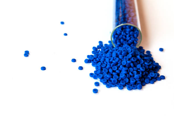 istock Close-up of plastic polymer granules, polymer plastic, polymer pallet, Plastic ball. 1158765049