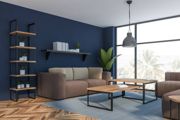 istock Blue living room corner or office lounge 1158765294