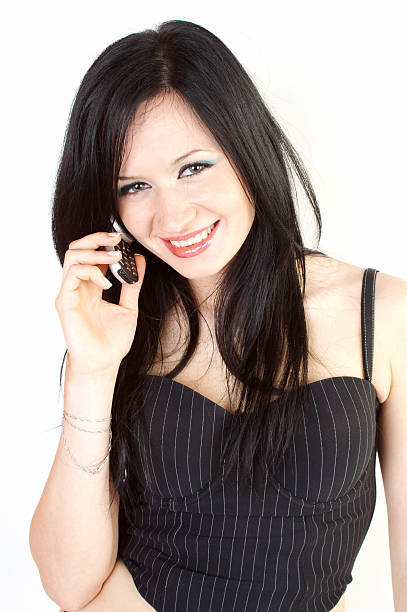 istock Young girl with a cell phone 05 115876661