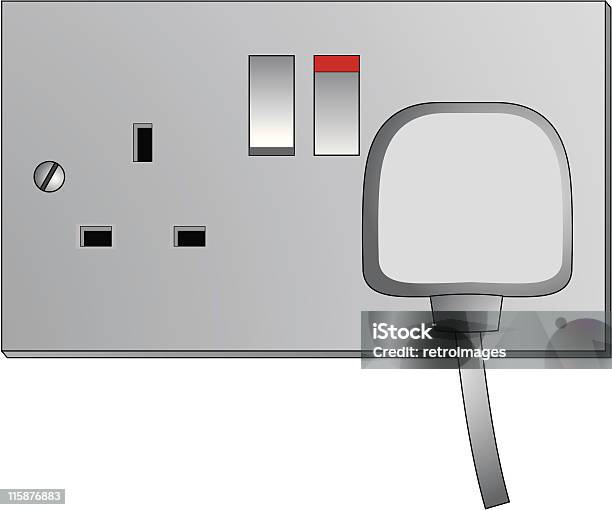 Uk Mains Prise Électriqueillustration Vectorielle Vecteurs libres de droits et plus d'images vectorielles de Prise électrique - Prise électrique, Alimentation électrique, Commutateur