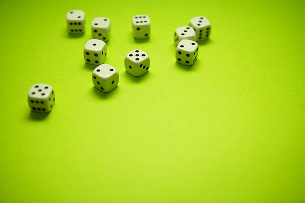 dices lima - dice lime green play number imagens e fotografias de stock