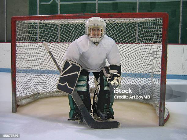 Hokej Bramkarz - zdjęcia stockowe i więcej obrazów Dziecko - Dziecko, Hokej, Lód