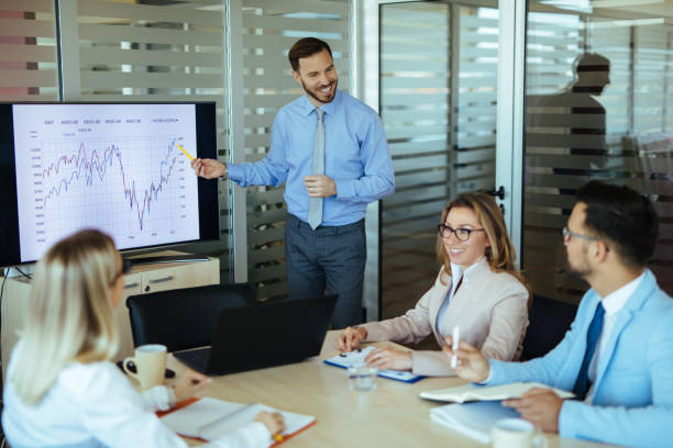 istock Presenting business development in a meeting in the office 1158776509