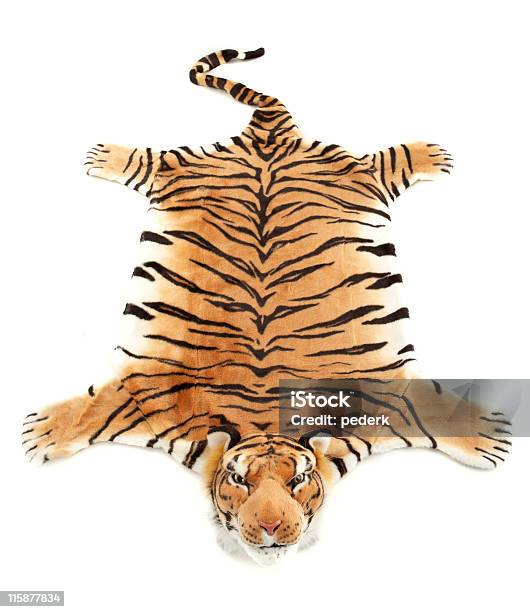 Pele De Tigre2 - Fotografias de stock e mais imagens de Linha - Objeto manufaturado - Linha - Objeto manufaturado, Tigre, Animal