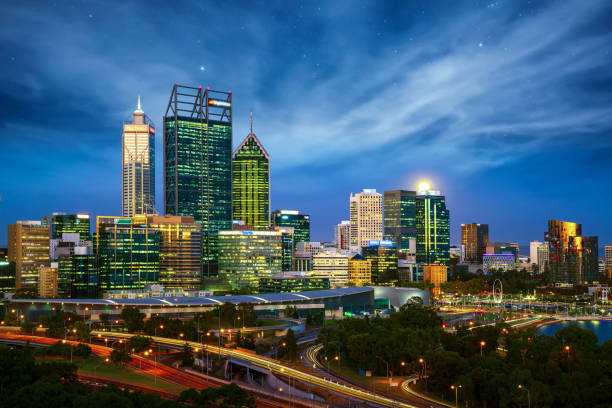 istock Perth, Panoramic cityscape image of Perth skyline, Australia 1158778897