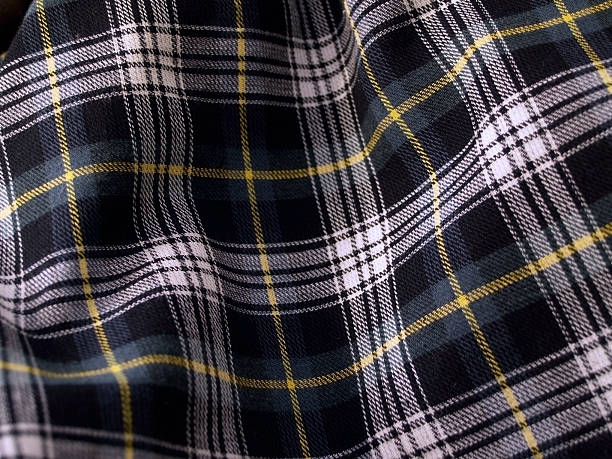 istock Rippled Tartan Cloth - Green 115878070