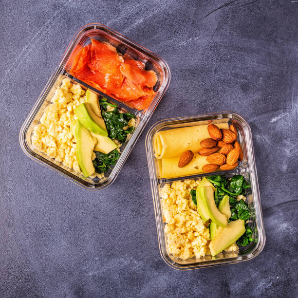 istock Healthy balanced lunch box, ketogenic diet lunch 1158783500