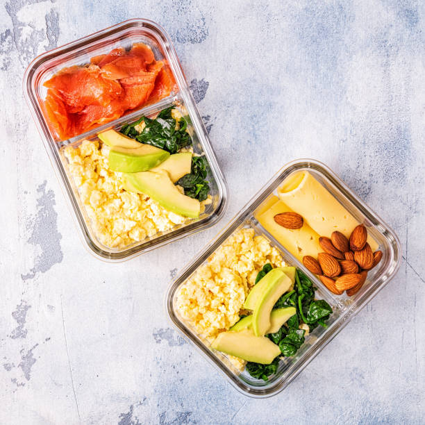 istock Healthy balanced lunch box, ketogenic diet lunch 1158783811