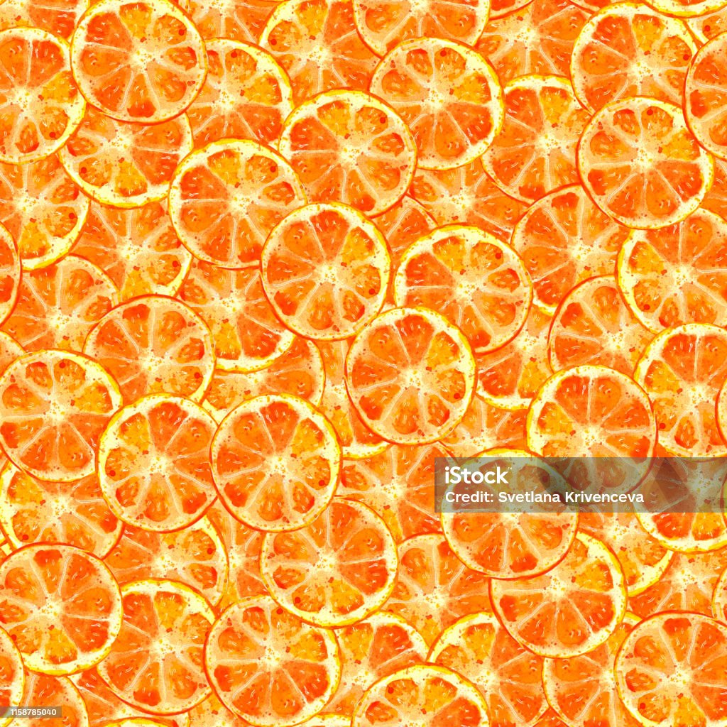 Colorful Orange Pattern Orange Pattern Stock Illustration - Download Image Now - Citrus Fruit ...