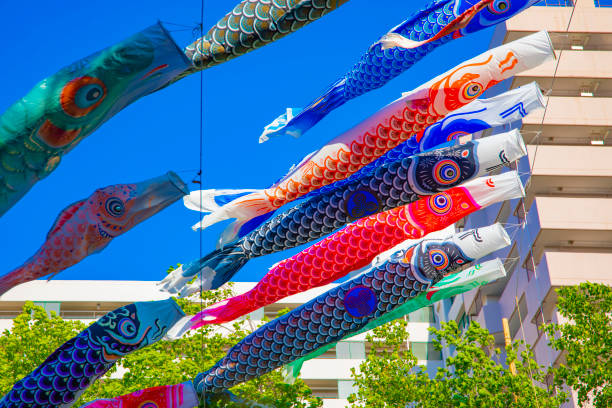 istock Carp streamer at the park in Tokyo daytime sunny 1158786866