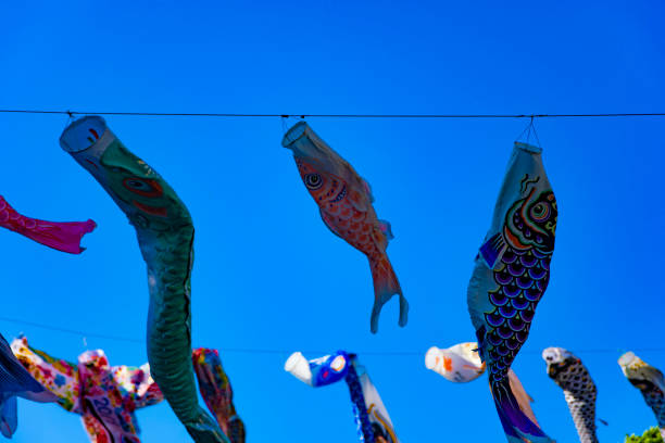 istock Carp streamer at the park in Tokyo daytime sunny 1158786868