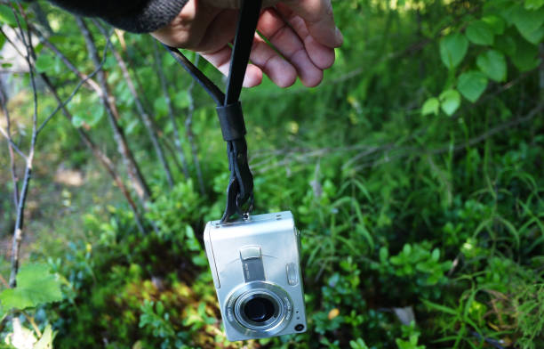 istock The carrying strap of the camera. 1158788376