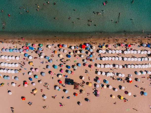 Aerial View Altinkum Beach at Turkey