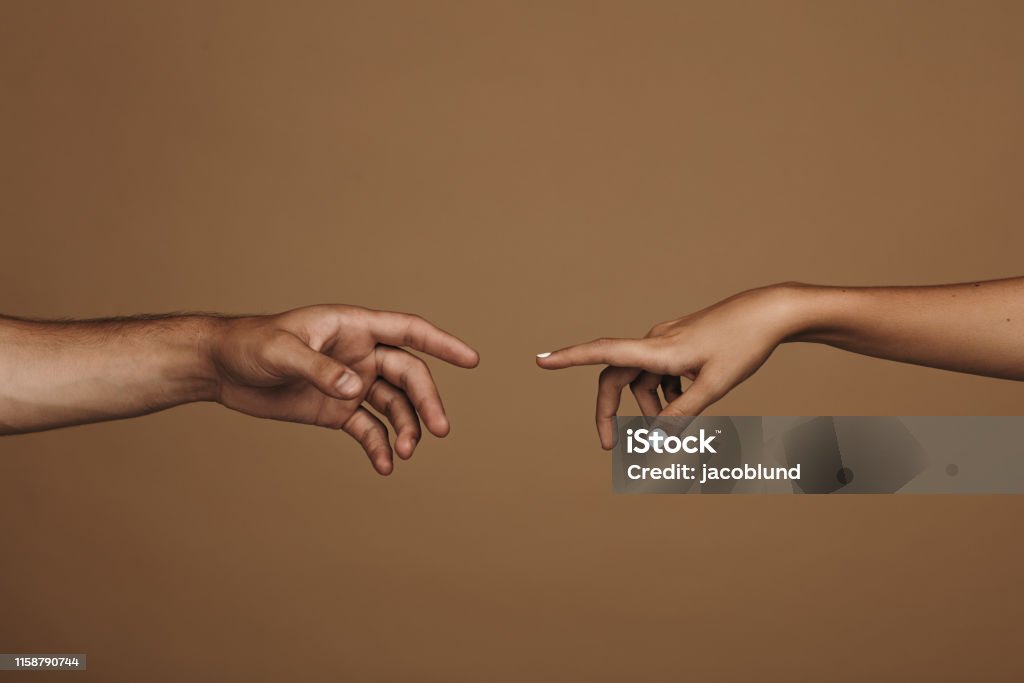 Zueinander gelangen - Lizenzfrei Hand Stock-Foto