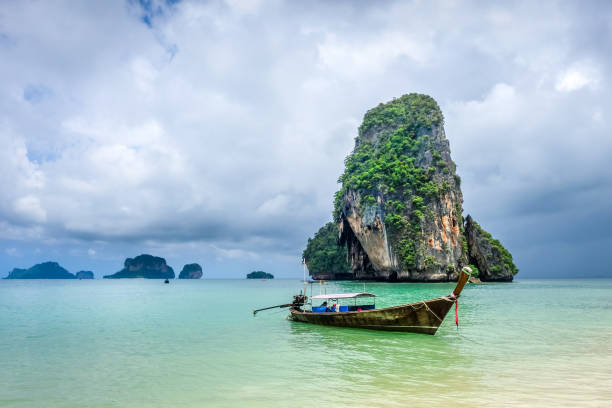 istock Long tail boat on Phra Nang Beach, Krabi, Thailand 1158792238