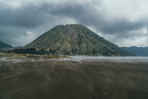 Scenic view of  desert near Bromo volcano, Java, Indonesia