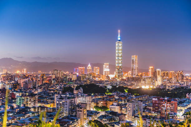 istock Taipei cityscape during night 1158793853