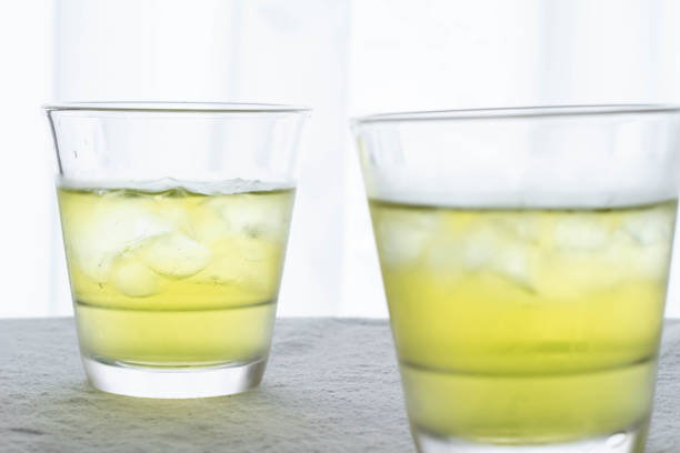 istock Cold green tea in a glass 1158794043