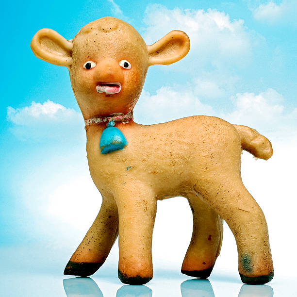 lamb toy baby lamb against cloudy sky meek as a lamb stock pictures, royalty-free photos & images