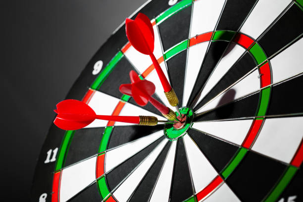 istock Success hitting target, aim goal achievement concept 1158795396