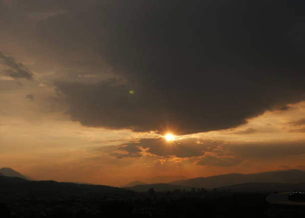 istock beautiful golden sunset sky landscape 1158797352