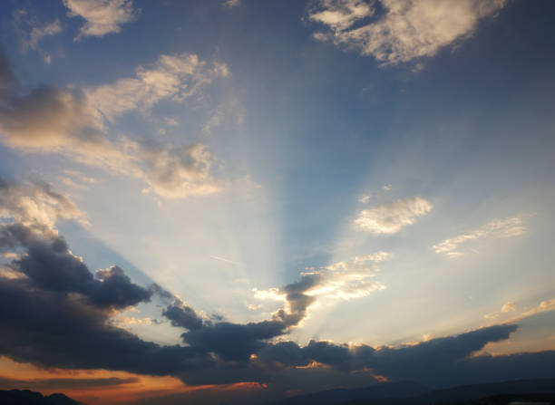 beautiful golden sunset sky landscape
