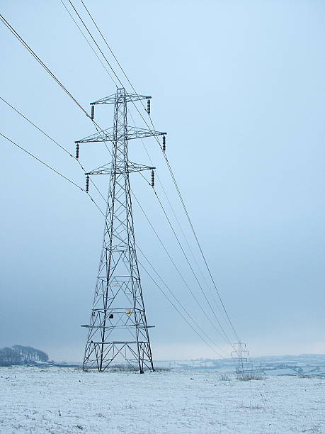 istock Electricity Pylon in the snow 115879794