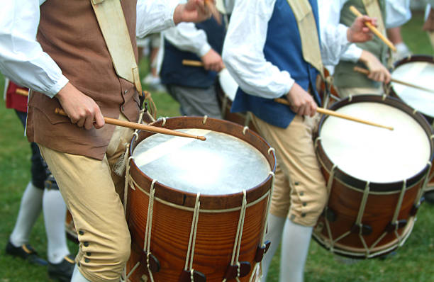 Colonial Drum Corp Colonial Drum Corp in Williamsburg, VA. snare drum photos stock pictures, royalty-free photos & images