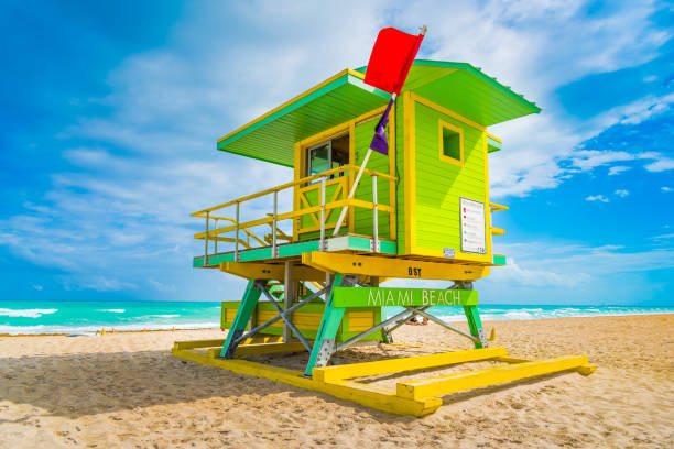 istock Lifeguard tower in world famous Miami Beach 1158806389
