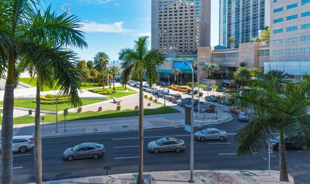 istock Traffic in downtown Miami on a sunny day 1158806506