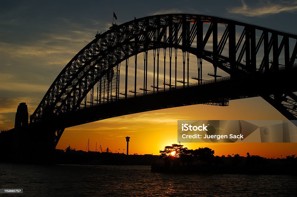 Coucher de soleil sur Sydney - Photo de Pont Sydney Harbour Bridge libre de droits