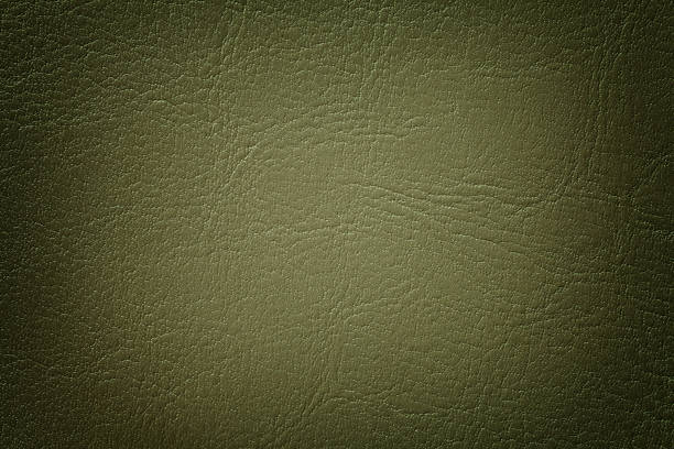 istock Dark olive leather texture background, closeup. Green cracked backdrop 1158808313