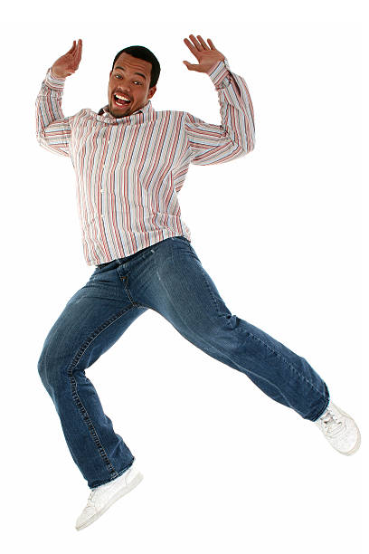 istock African American Male Jumping 115880920
