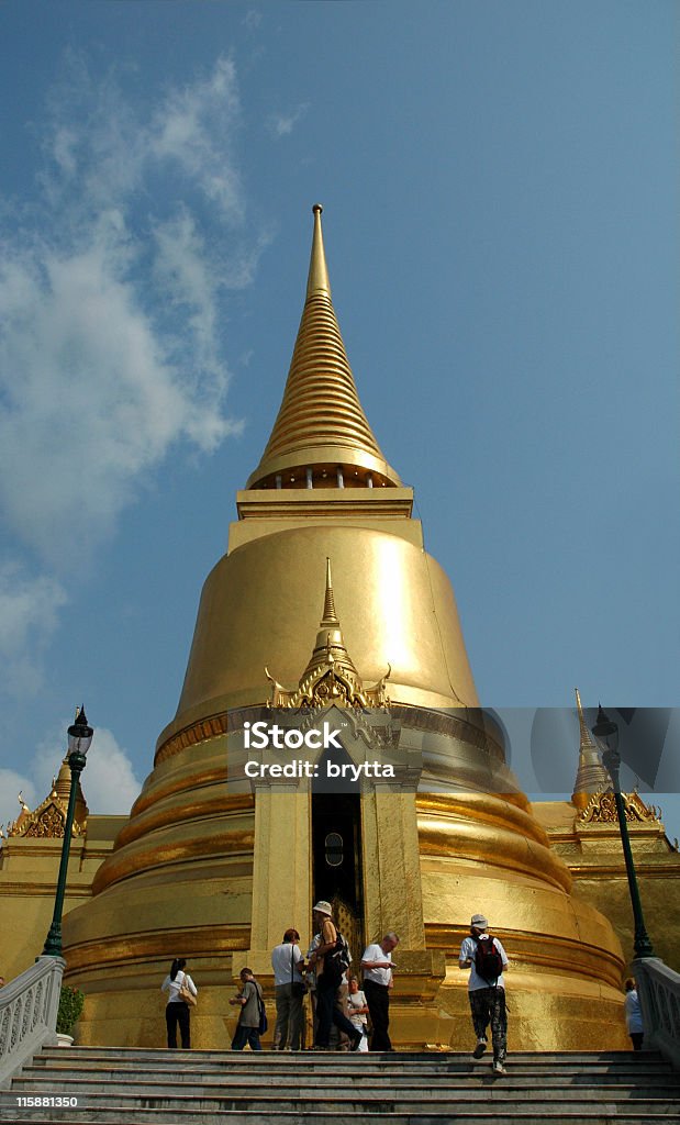 관광객 조문이었어요 그랜드 팰리스, 방콕, 태국 - 로열티 프리 건축 스톡 사진