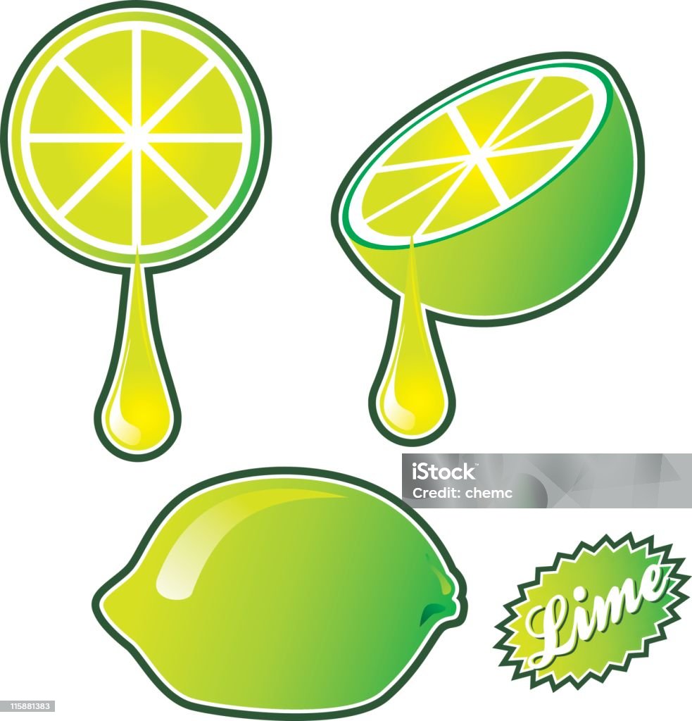 Limes - clipart vectoriel de Agrume libre de droits